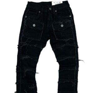 FWRD Boys Stacked Cargo Frayed Jeans